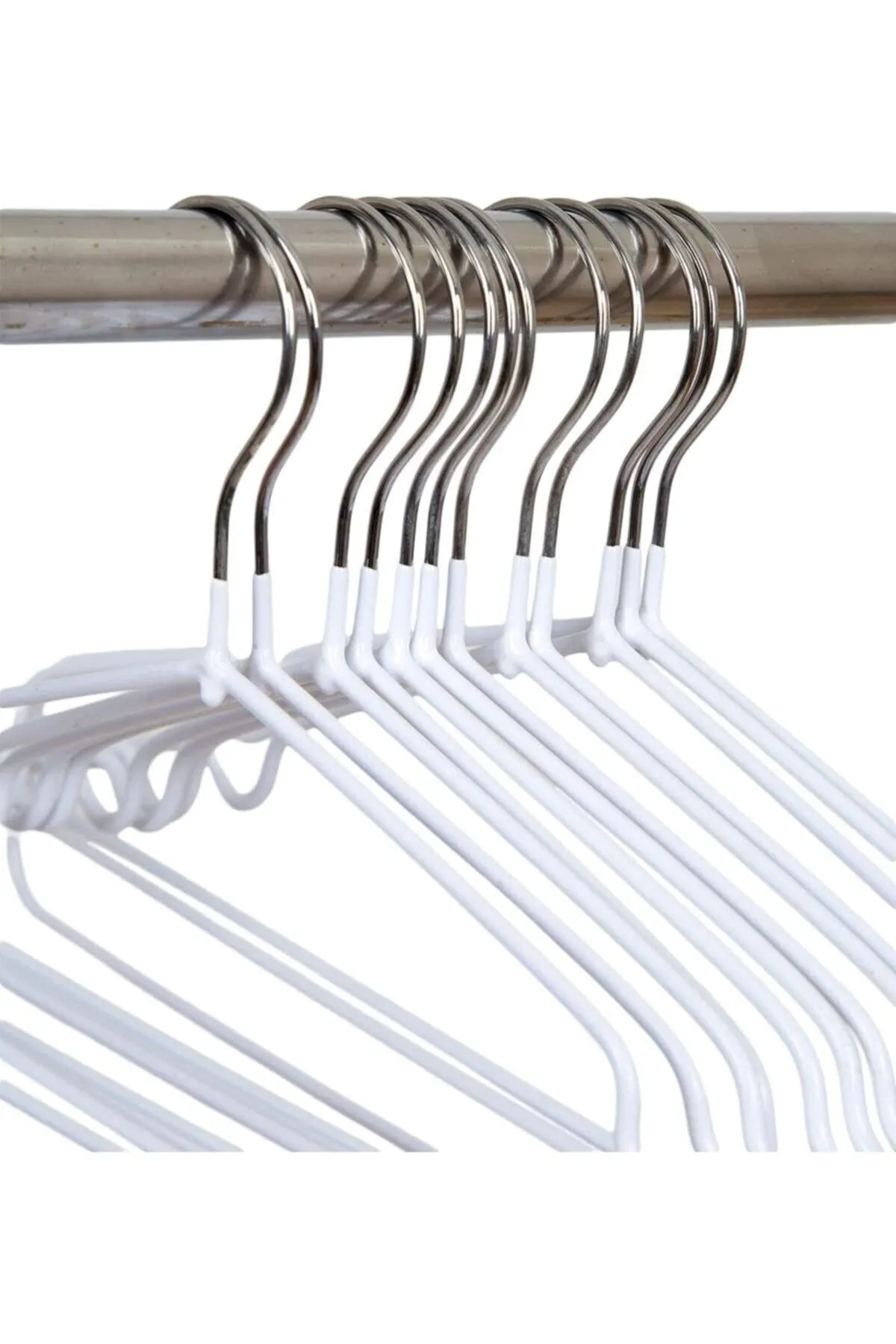 12 Pcs Metal Silicone Coated Clothes Hanger Clothes Hanger Non-Slip Wire Clothes Hanger Wardrobe Organizer