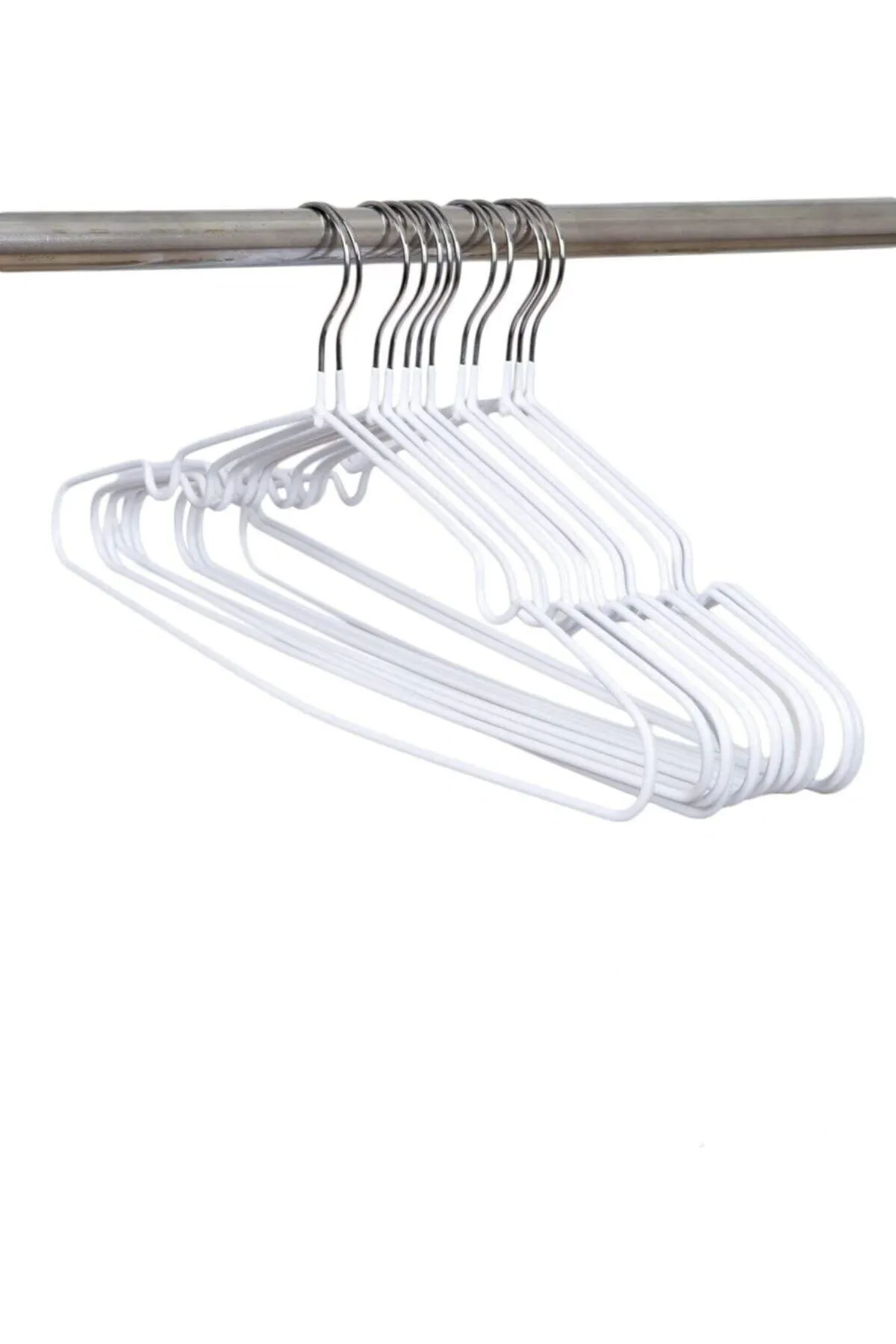 12 Pcs Metal Silicone Coated Clothes Hanger Clothes Hanger Non-Slip Wire Clothes Hanger Wardrobe Organizer