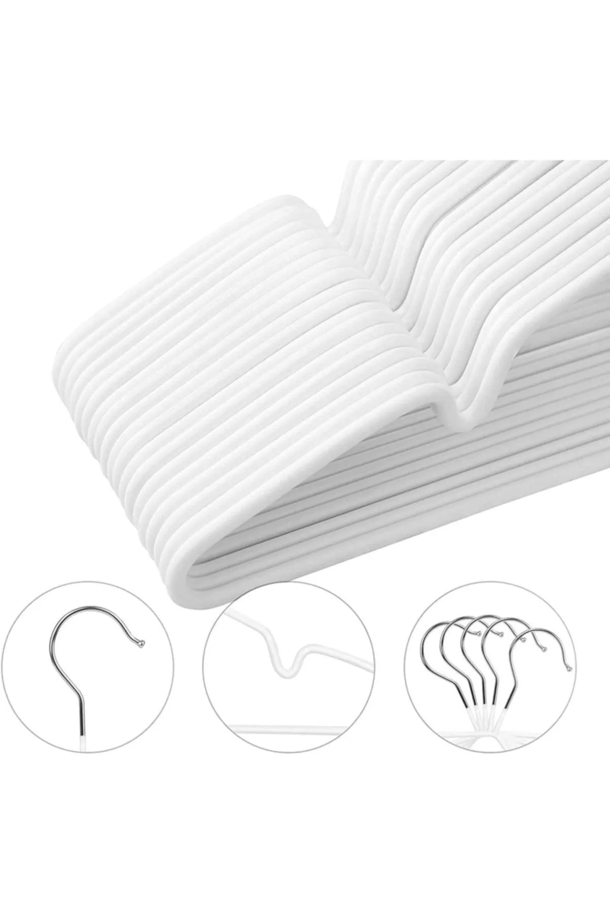 12 Pcs Metal Silicone Coated Clothes Hanger Clothes Hanger Non-Slip Wire Clothes Hanger Wardrobe Organizer