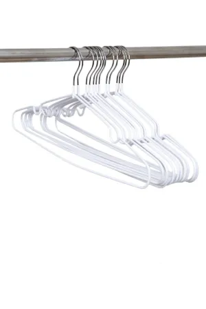 12 Pcs Metal Silicone Coated Clothes Hanger Clothes Hanger Non-Slip Wire Clothes Hanger Wardrobe Organizer