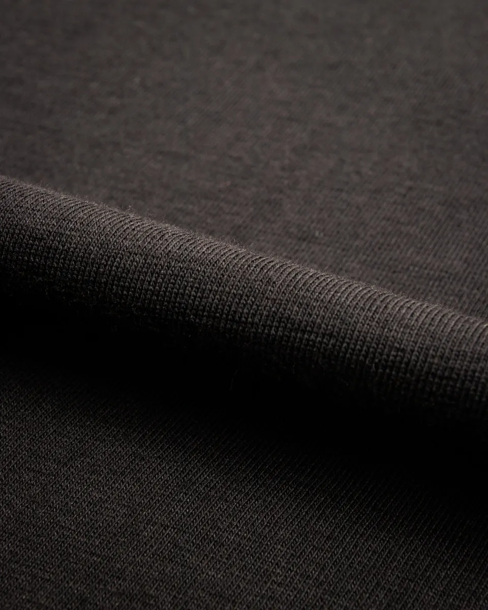 1950s Lightweight Loopwheeled Tee - Black