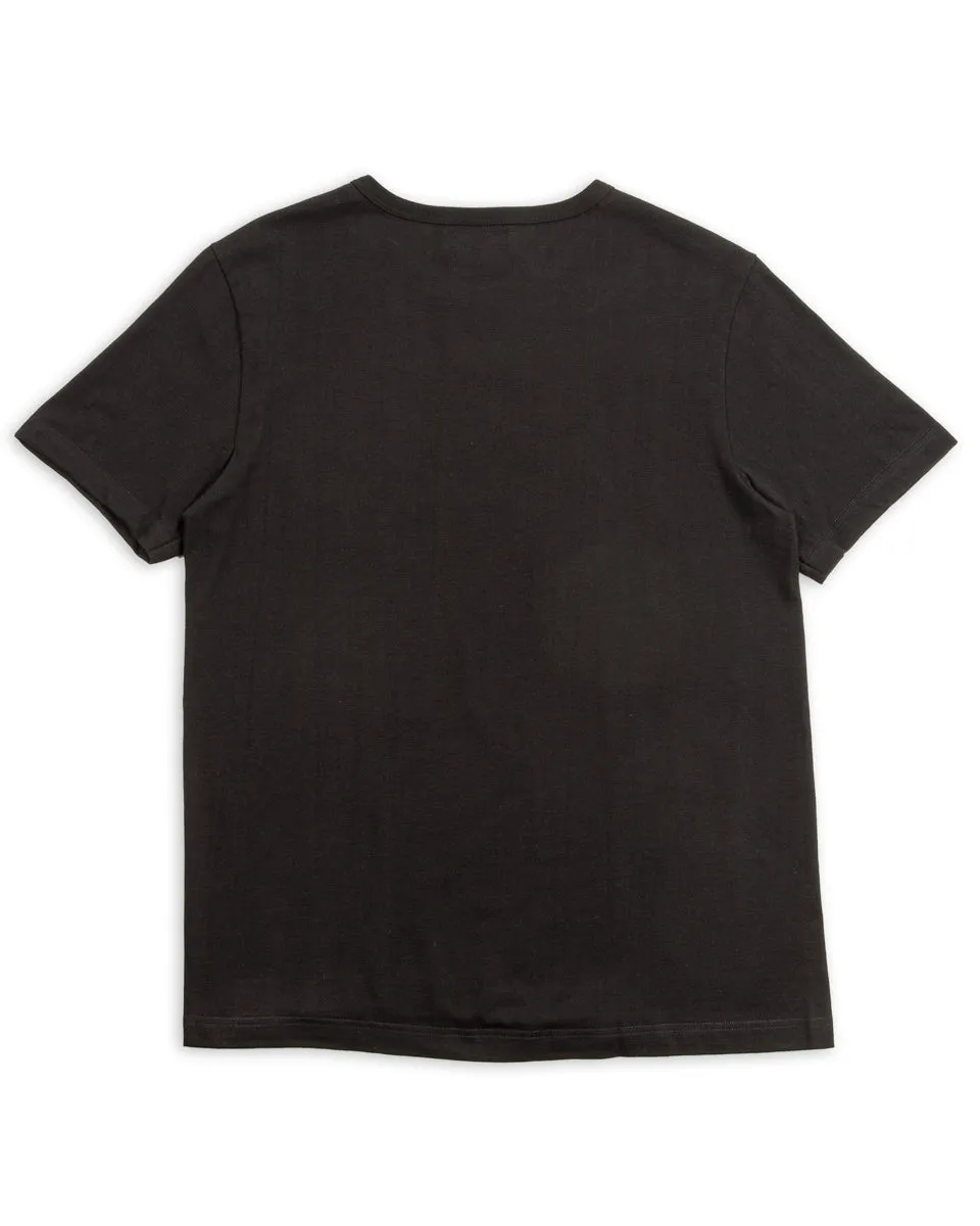 1950s Lightweight Loopwheeled Tee - Black