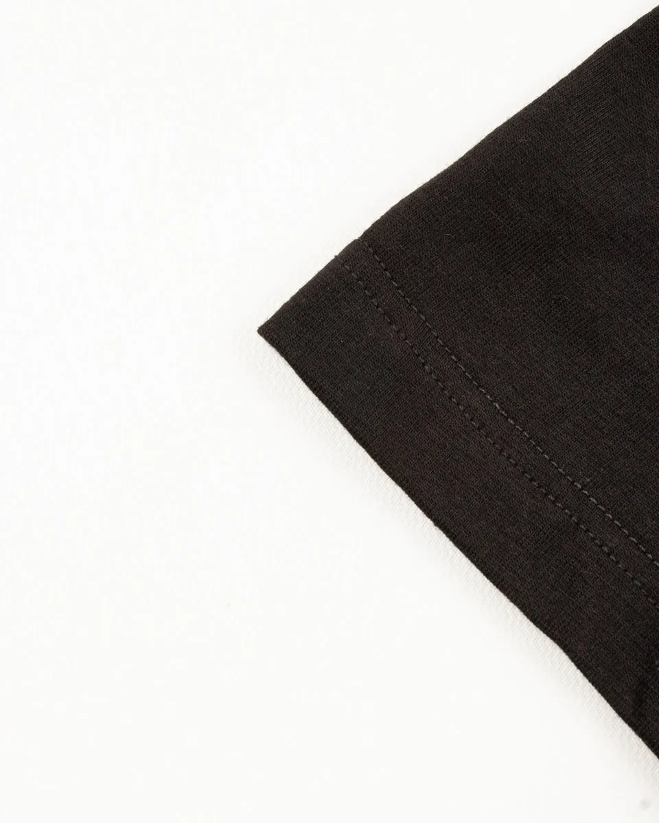 1950s Lightweight Loopwheeled Tee - Black