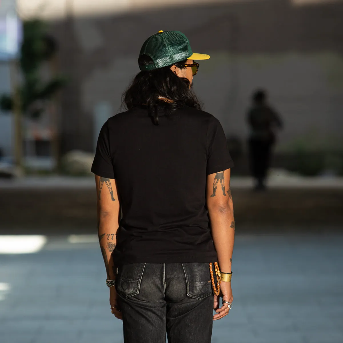 1950s Lightweight Loopwheeled Tee - Black