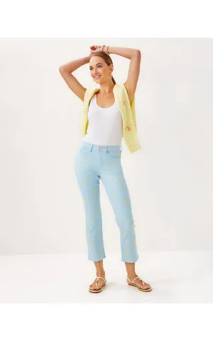 27" Annet High Rise Crop Flare Jean - Bluette