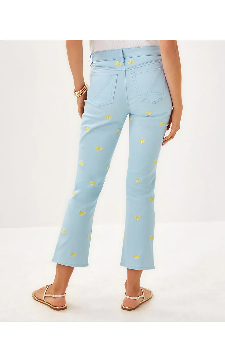 27" Annet High Rise Crop Flare Jean - Bluette