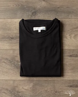 2W15LS Merino Wool Long-Sleeve Crew Neck Tee - Black