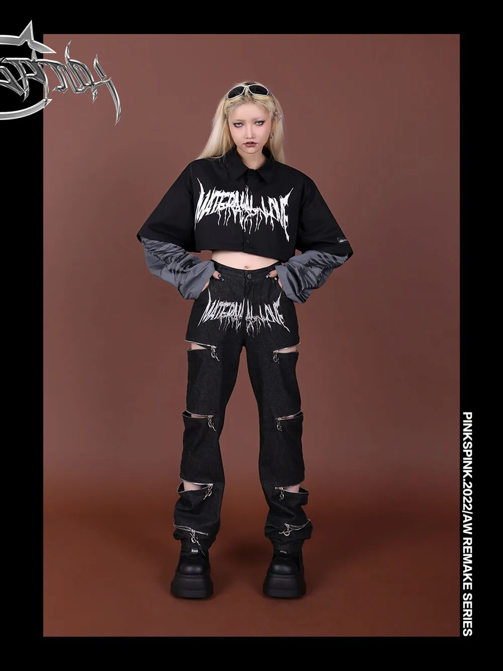 2way Casual Paint Cool Shirt Tops
