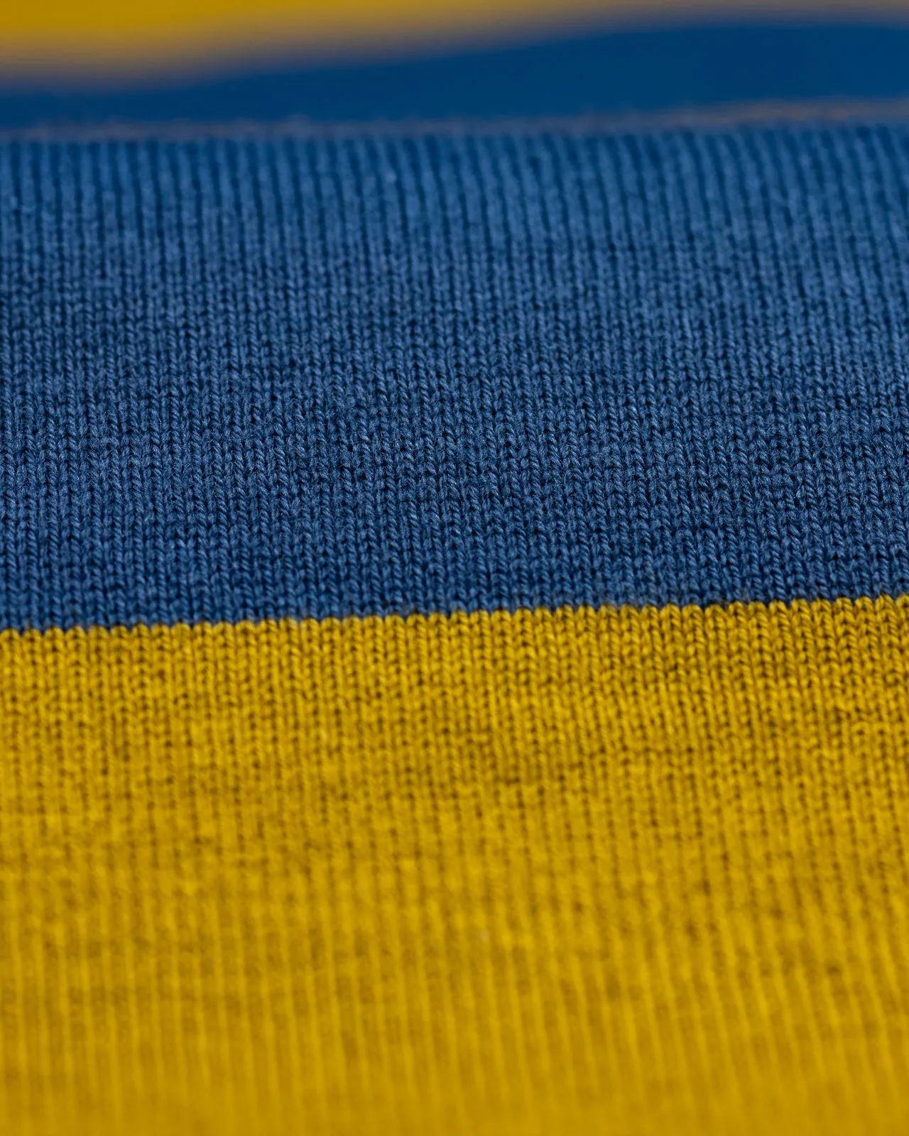 40's Biker Hoop Tee - Mustard & Blue