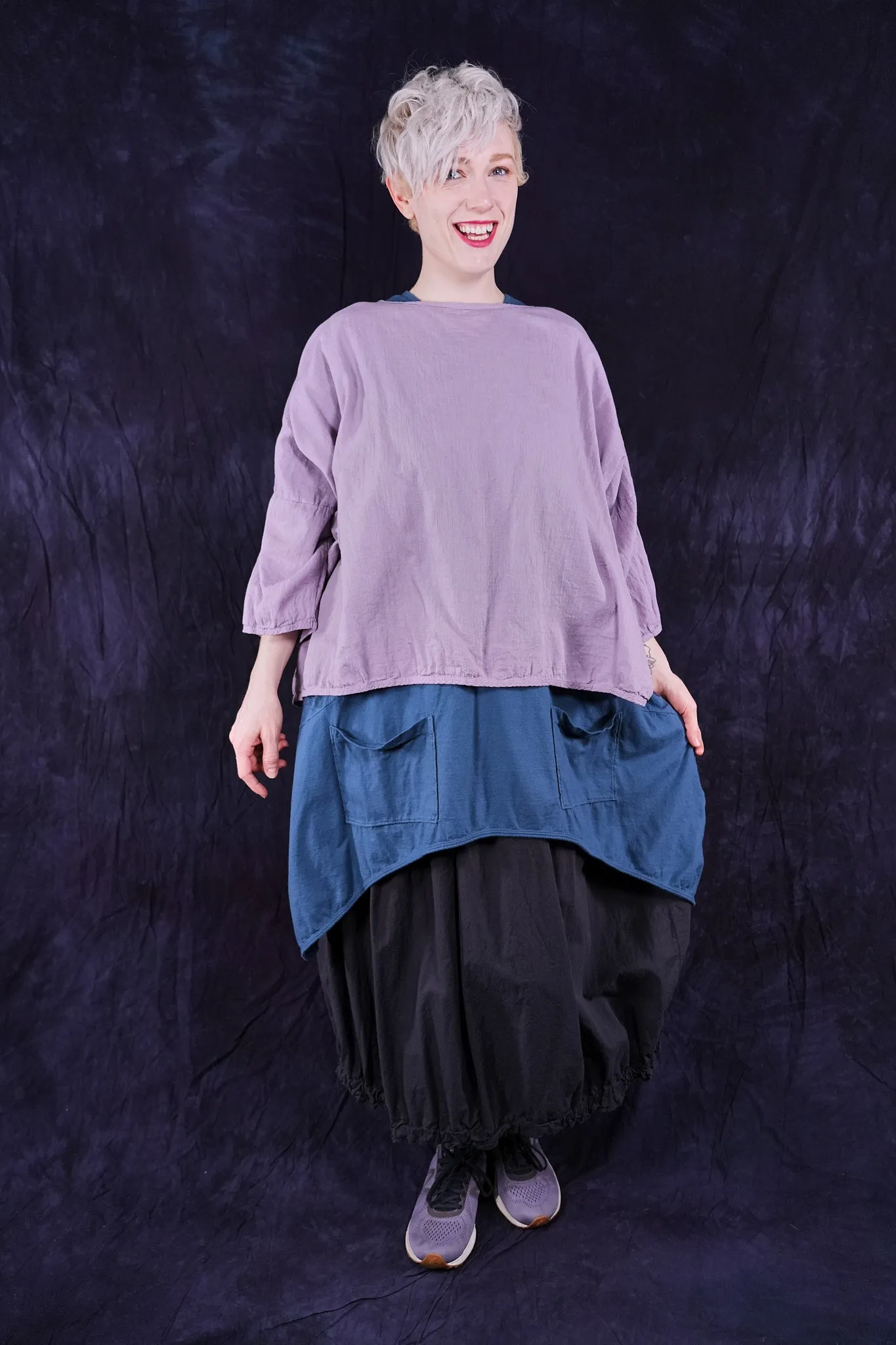 4184 Airy Lawn Skirt Black Sand