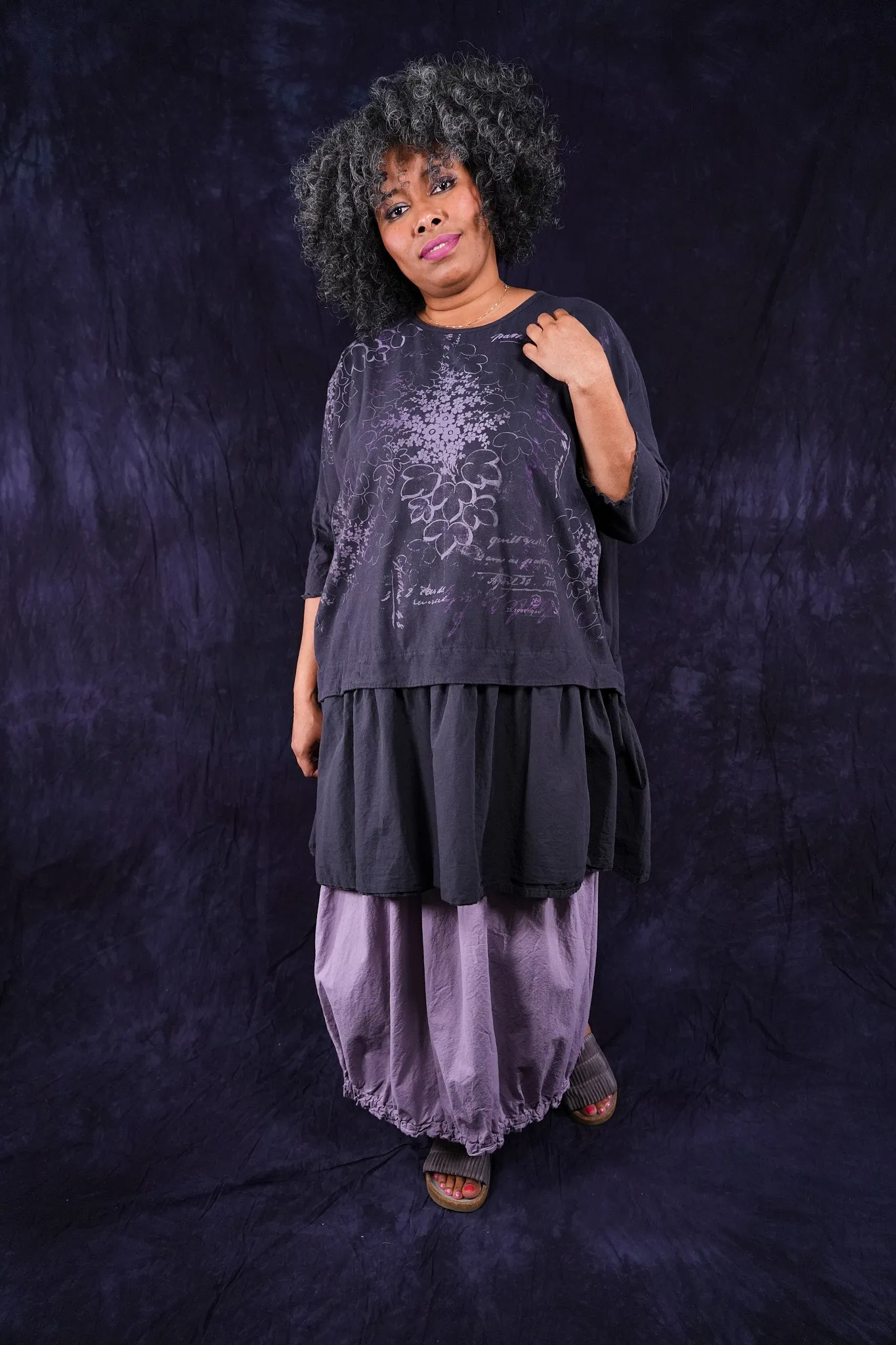 4184 Airy Lawn Skirt Sea Fog