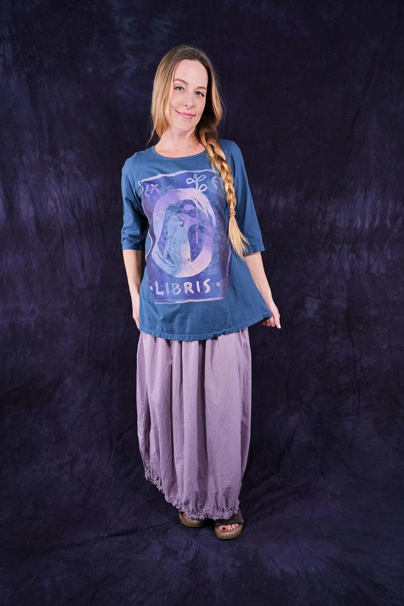 4184 Airy Lawn Skirt Sea Fog
