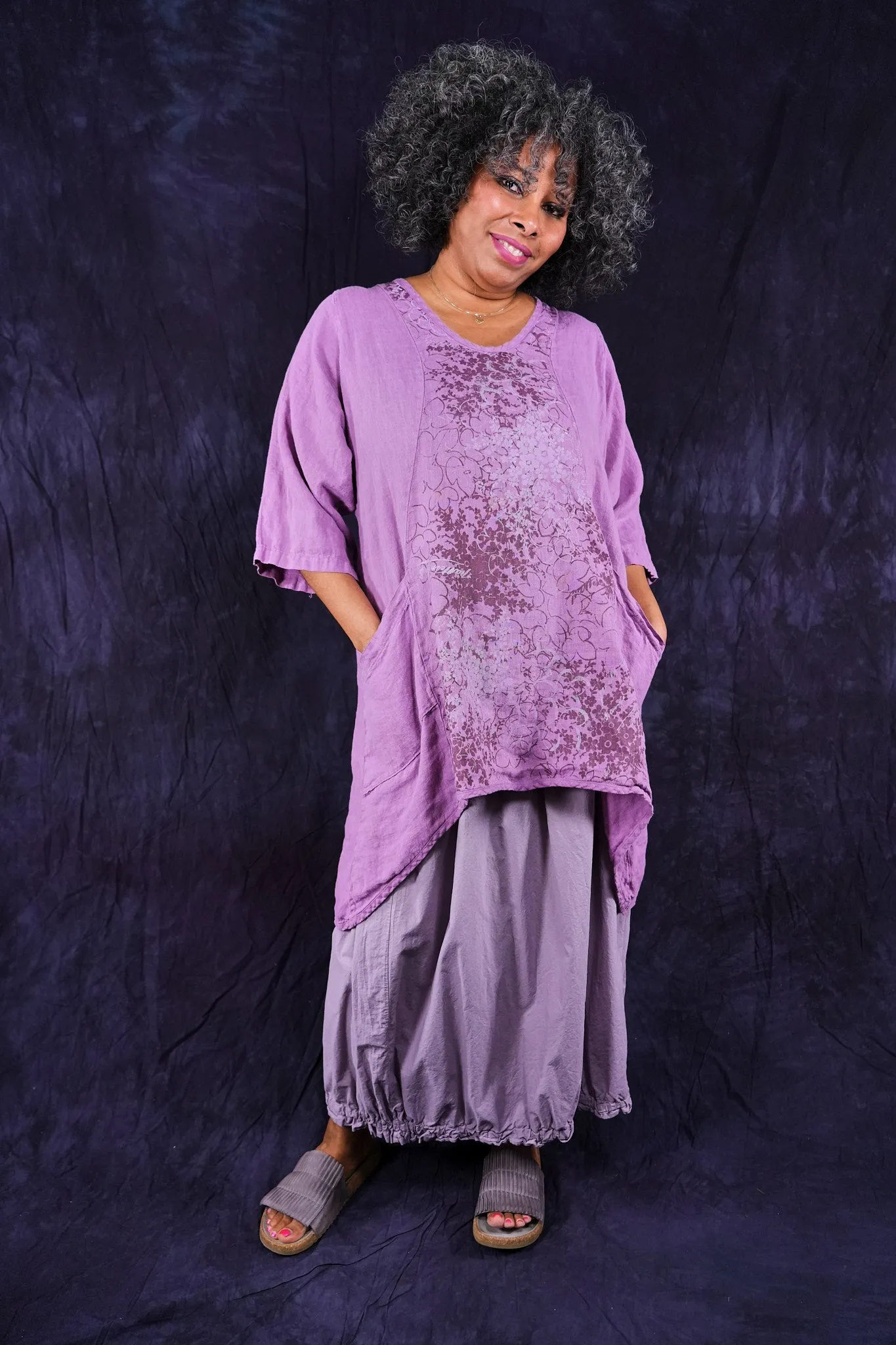 4184 Airy Lawn Skirt Sea Fog