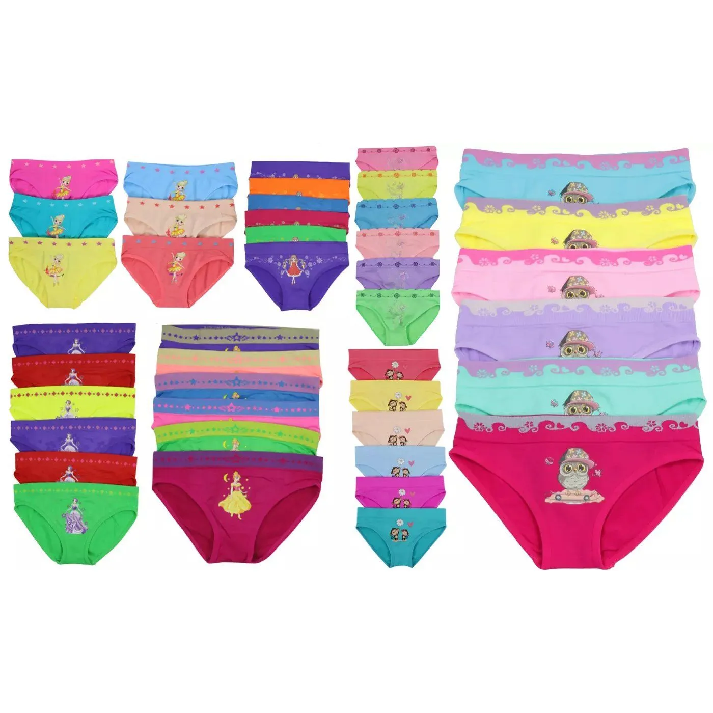 6-Pack: Mystery Kids Girls' Underwear