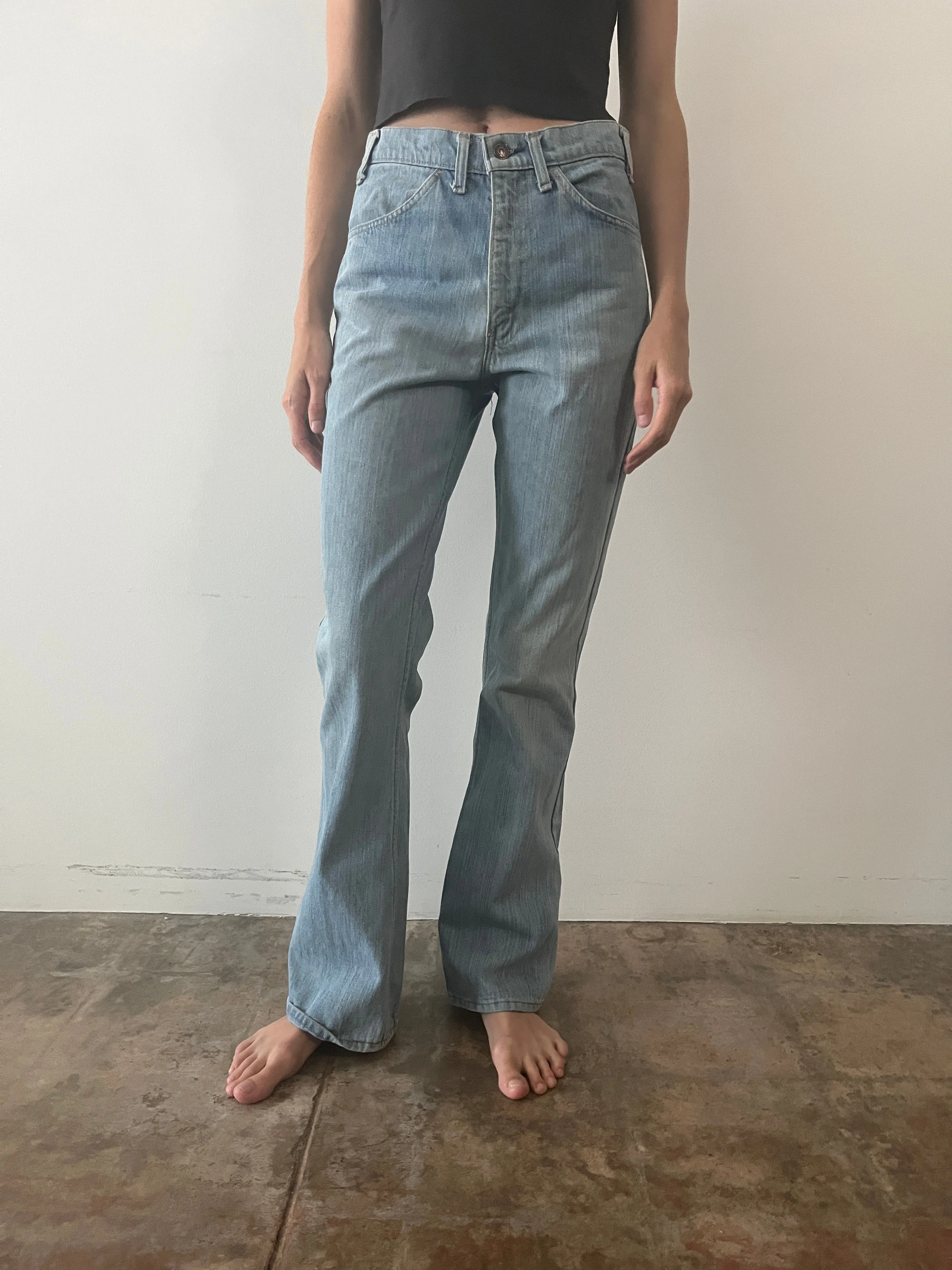 70s Orange Tab Levis Flares