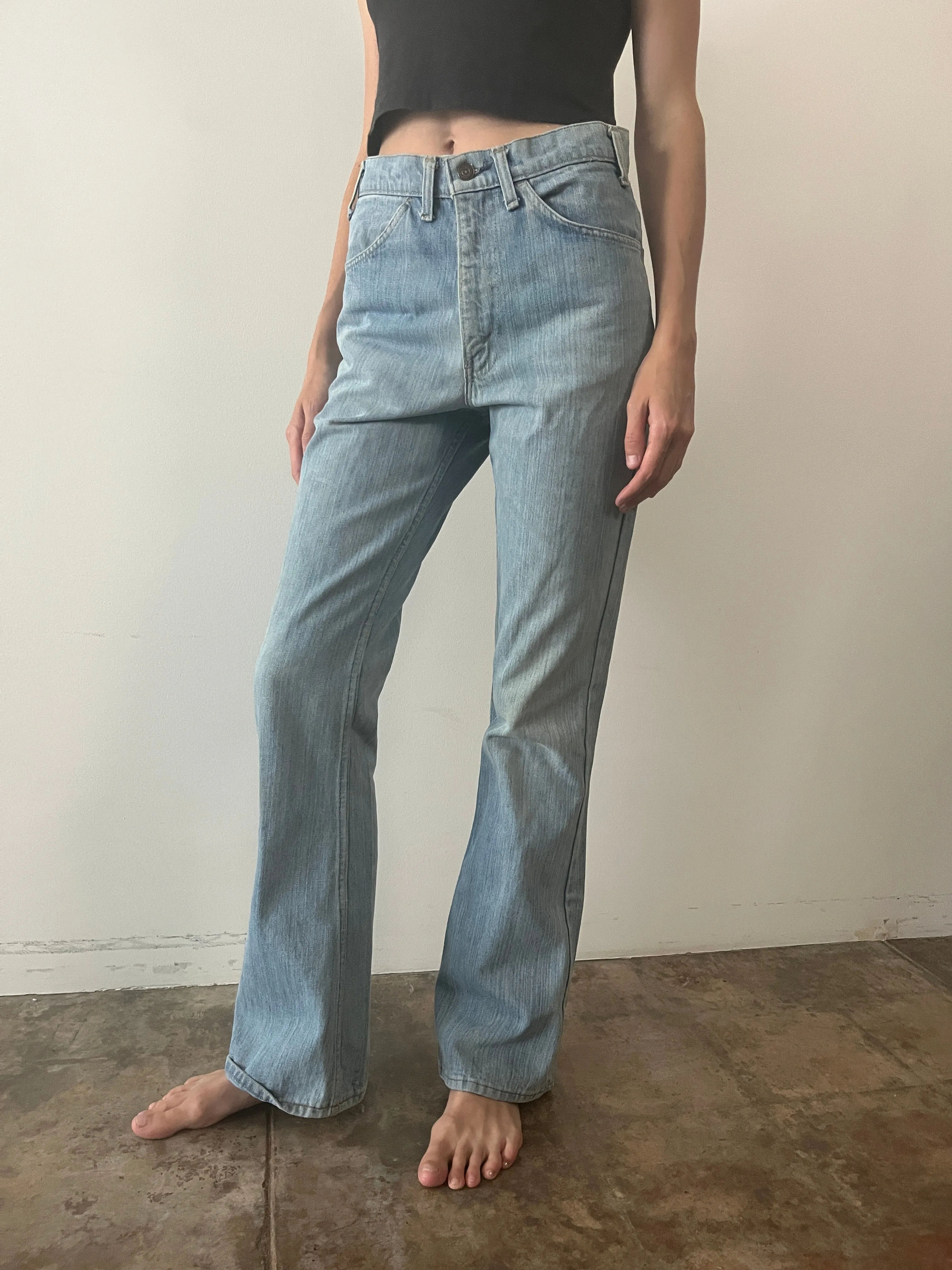 70s Orange Tab Levis Flares