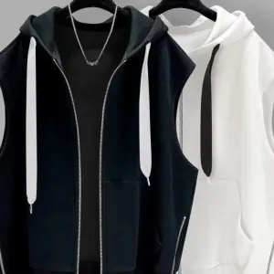 Advbridge Hong Kong-style hooding vest men's Outlook cool trend zipper put on this cool sleepy Nashie
