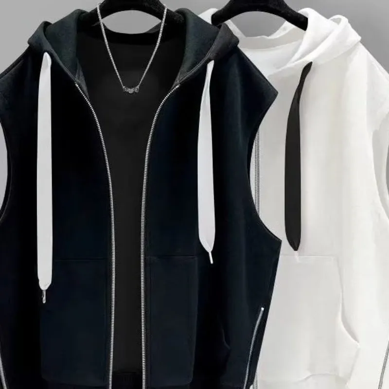 Advbridge Hong Kong-style hooding vest men's Outlook cool trend zipper put on this cool sleepy Nashie