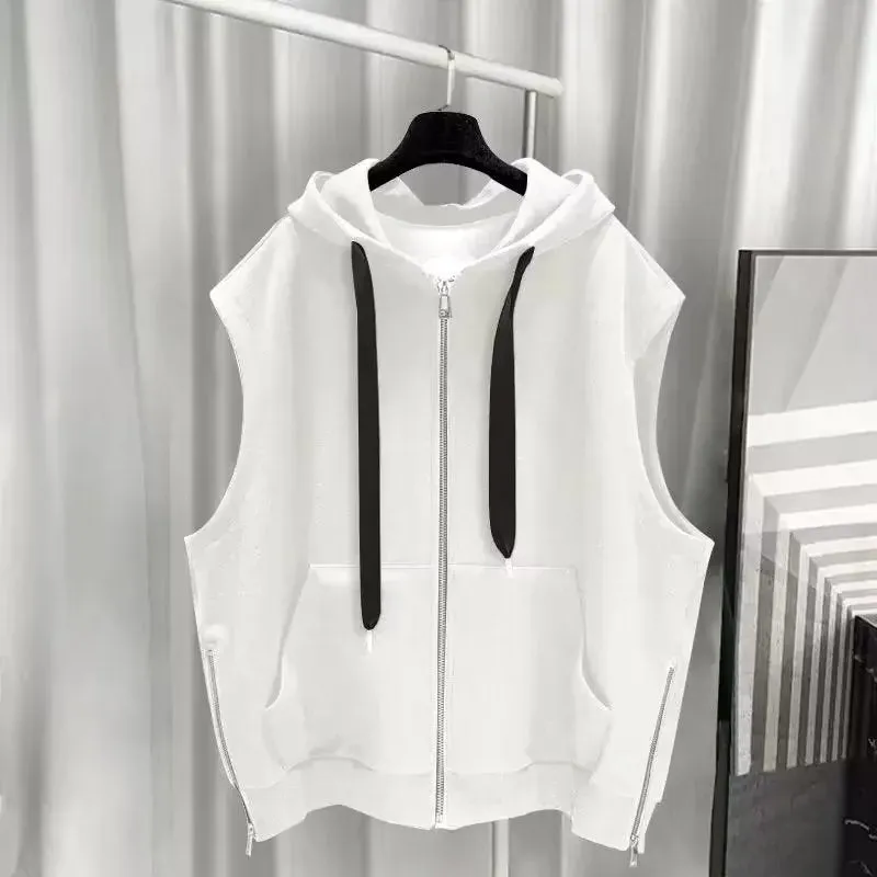 Advbridge Hong Kong-style hooding vest men's Outlook cool trend zipper put on this cool sleepy Nashie
