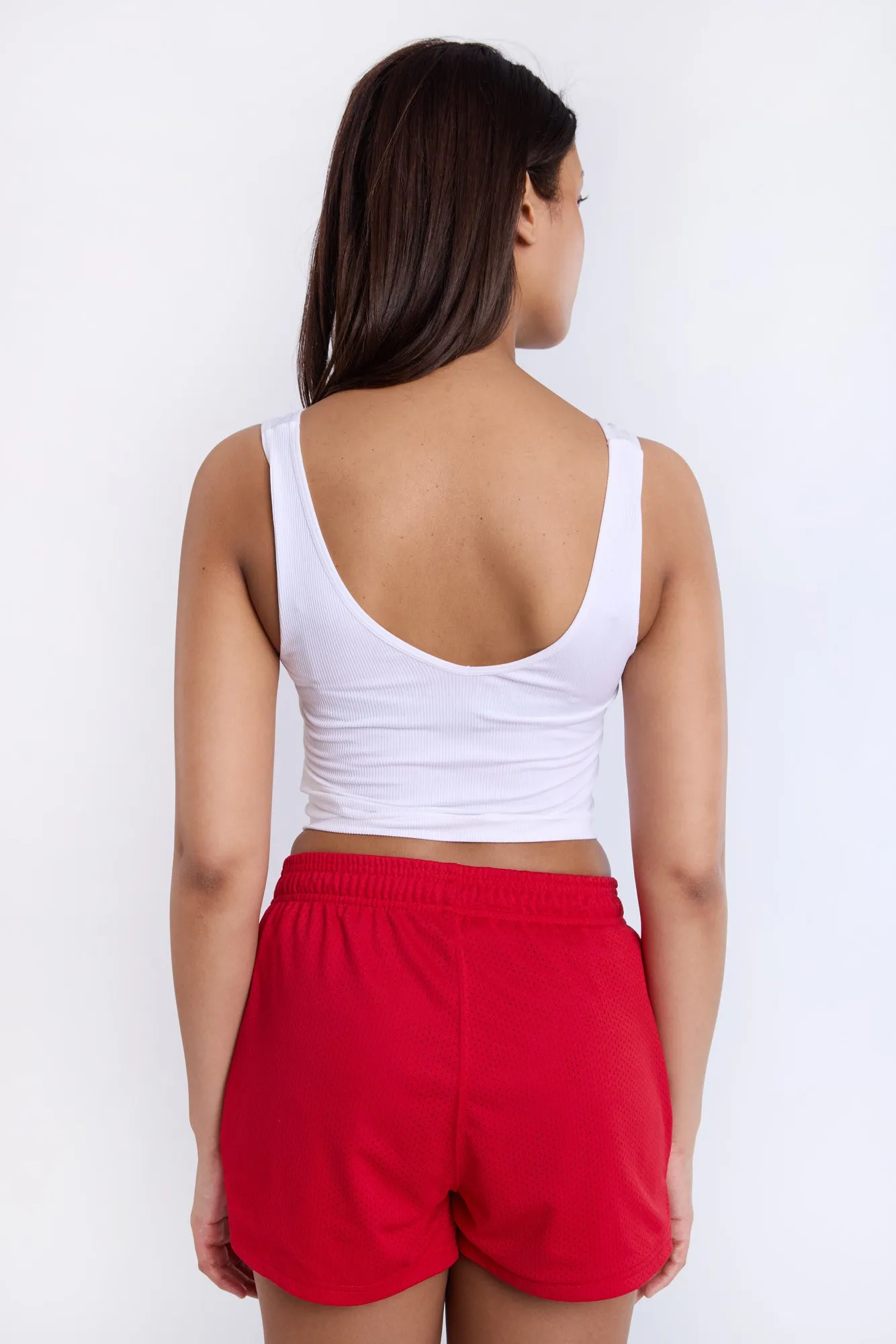 AERO Seamless Ribbed Knit V-Neck Tank Top