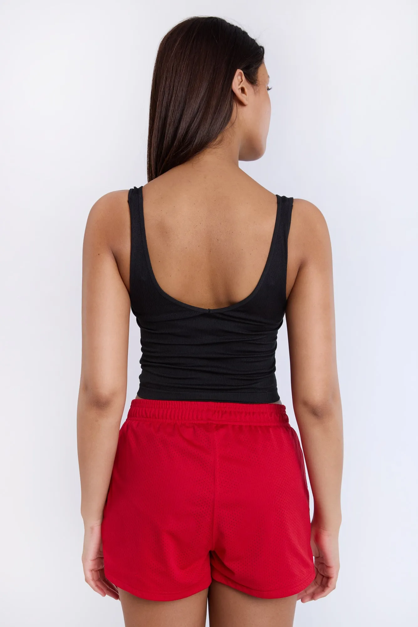 AERO Seamless Ribbed Knit V-Neck Tank Top