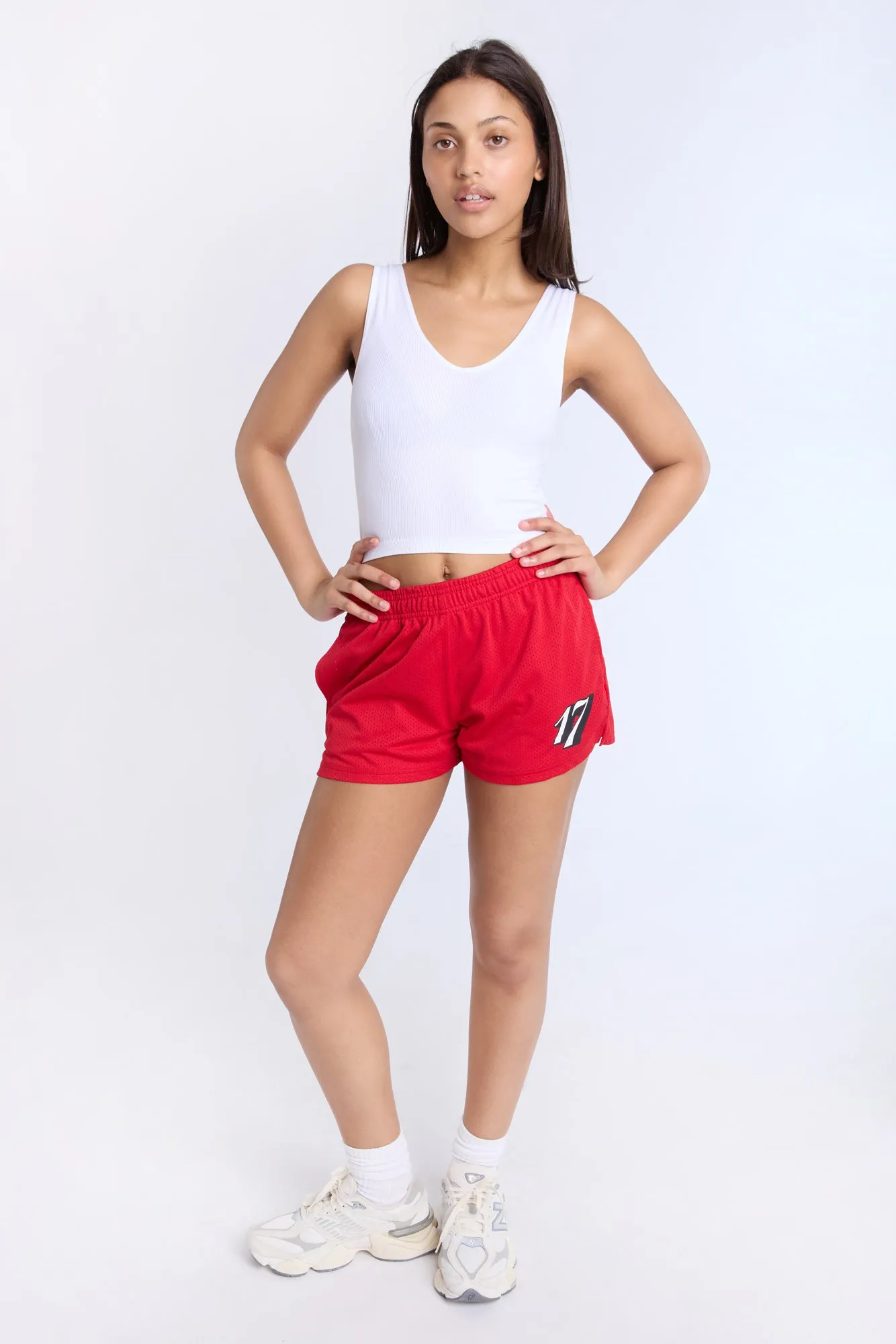AERO Seamless Ribbed Knit V-Neck Tank Top
