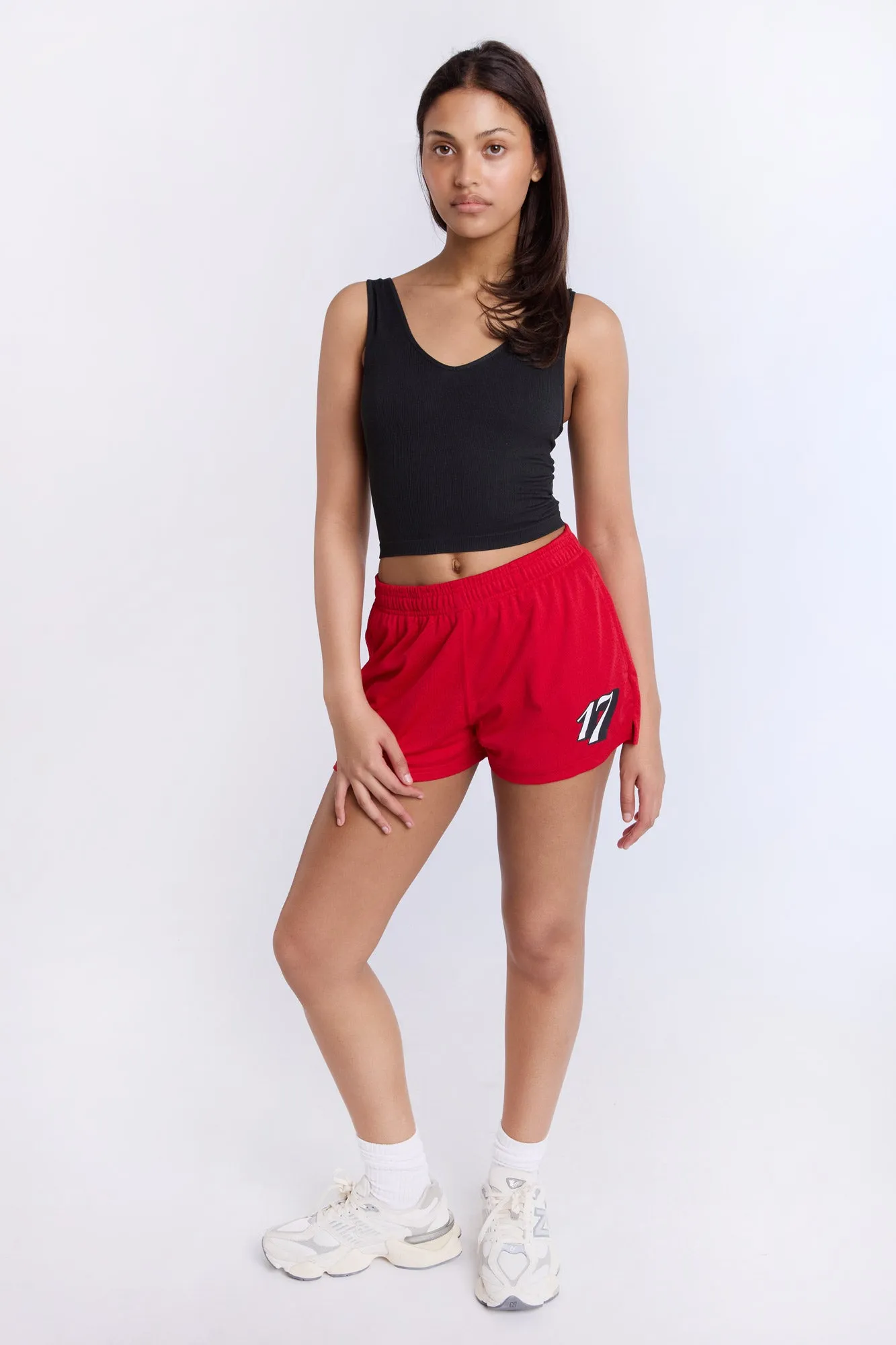 AERO Seamless Ribbed Knit V-Neck Tank Top