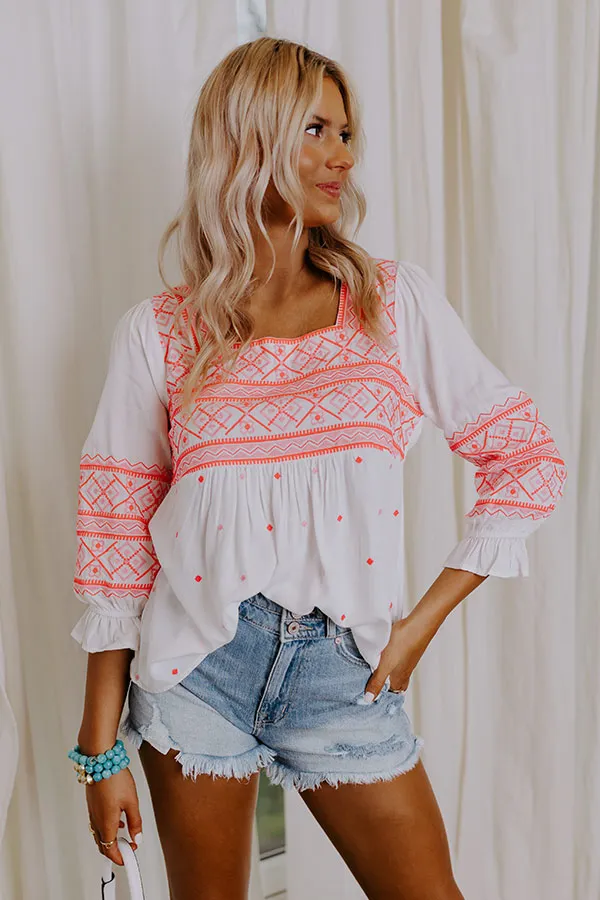 All Booked Up Embroidered Top