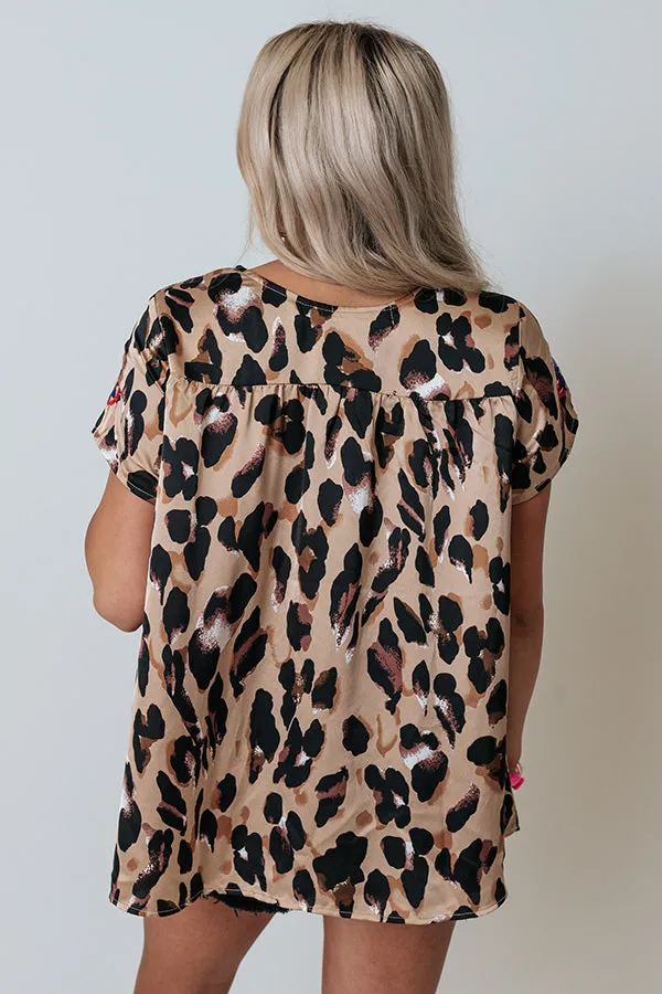All Brand New Embroidered Leopard Top