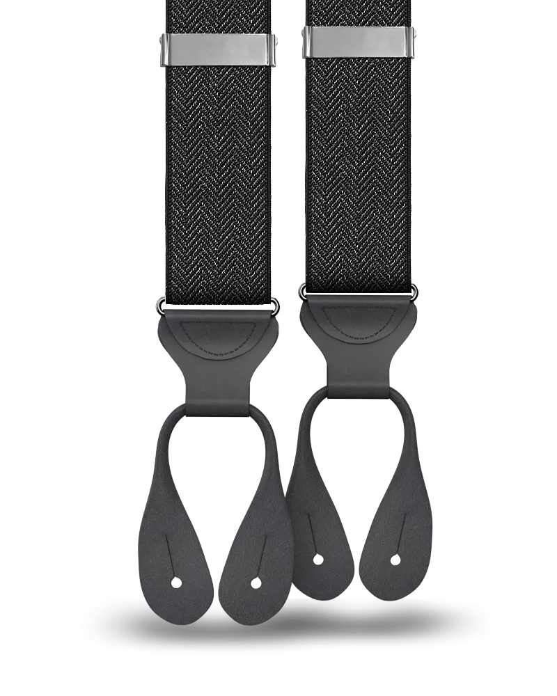 Amsterdam Herringbone Black Suspenders