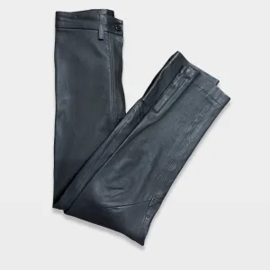 Ann Demeulemeester women's Black leather Pants