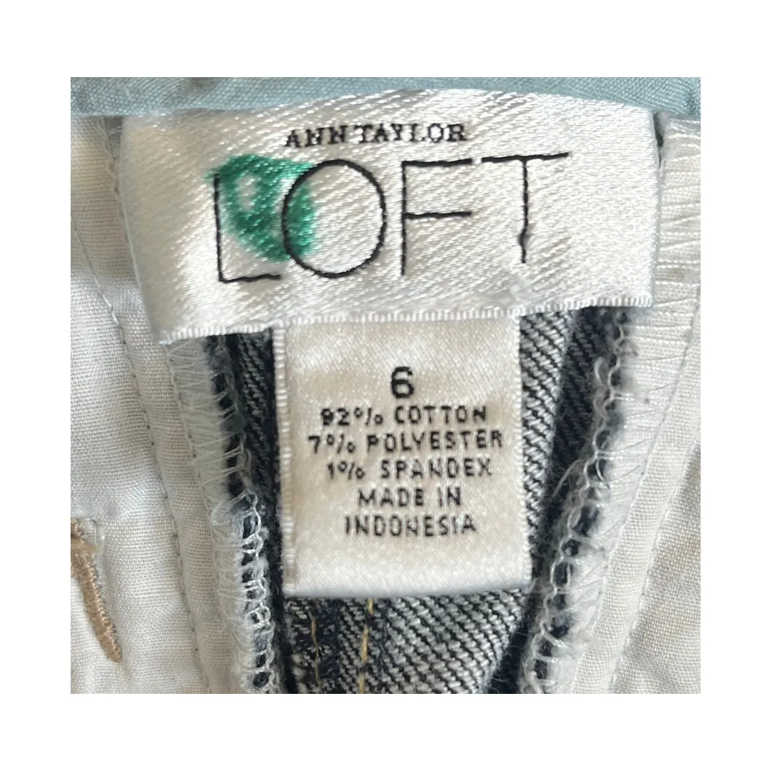 Ann Taylor Denim Jeans Bell Bottoms Dark Blue Size 6 SKU 000032