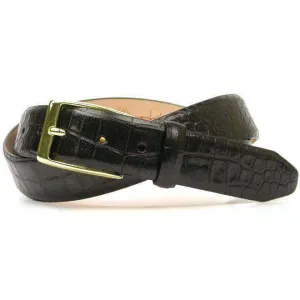 Anthony Alligator Grain Leather Belt in Black by Martin Dingman
