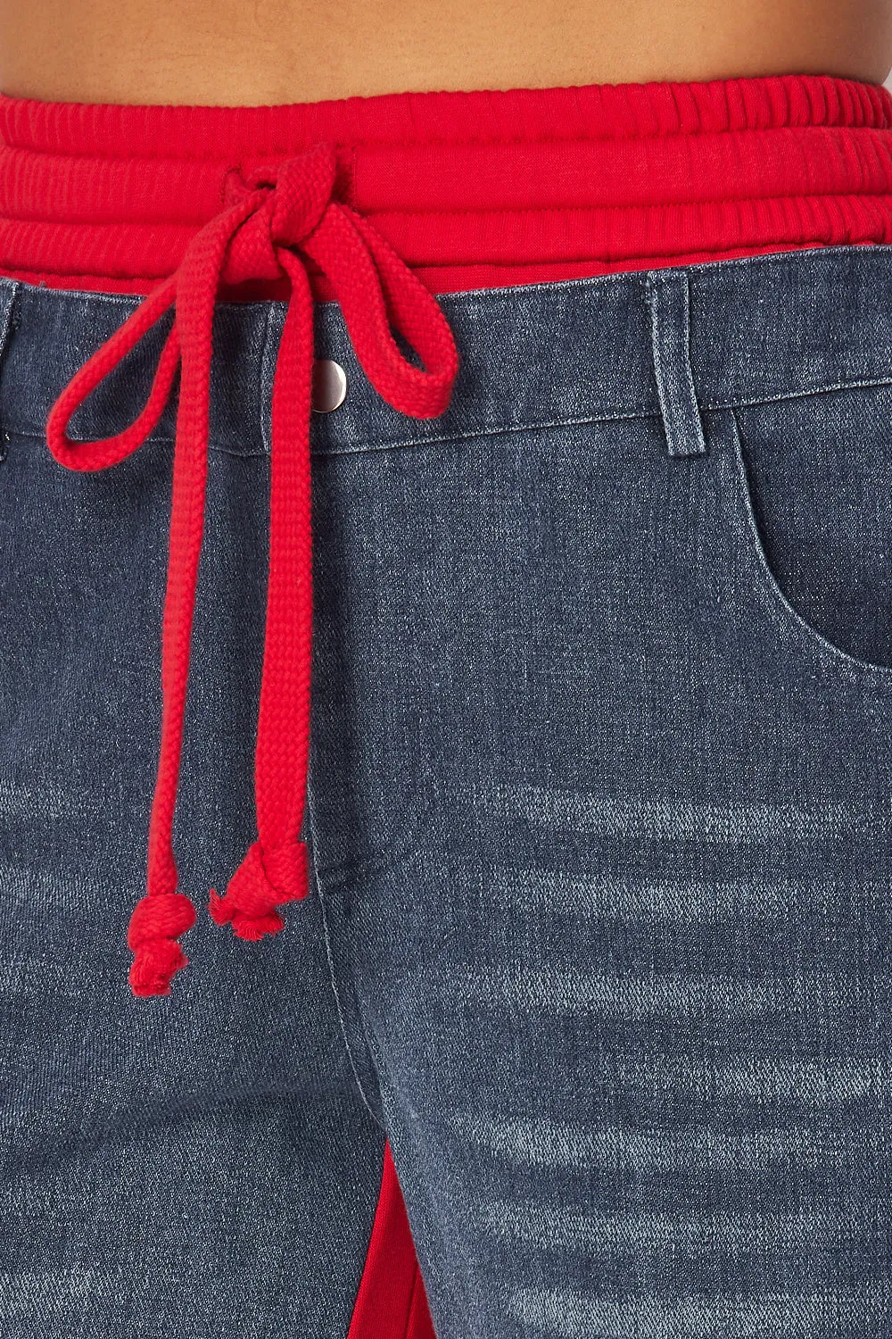 April Straight Leg Denim Jean Sweatpants