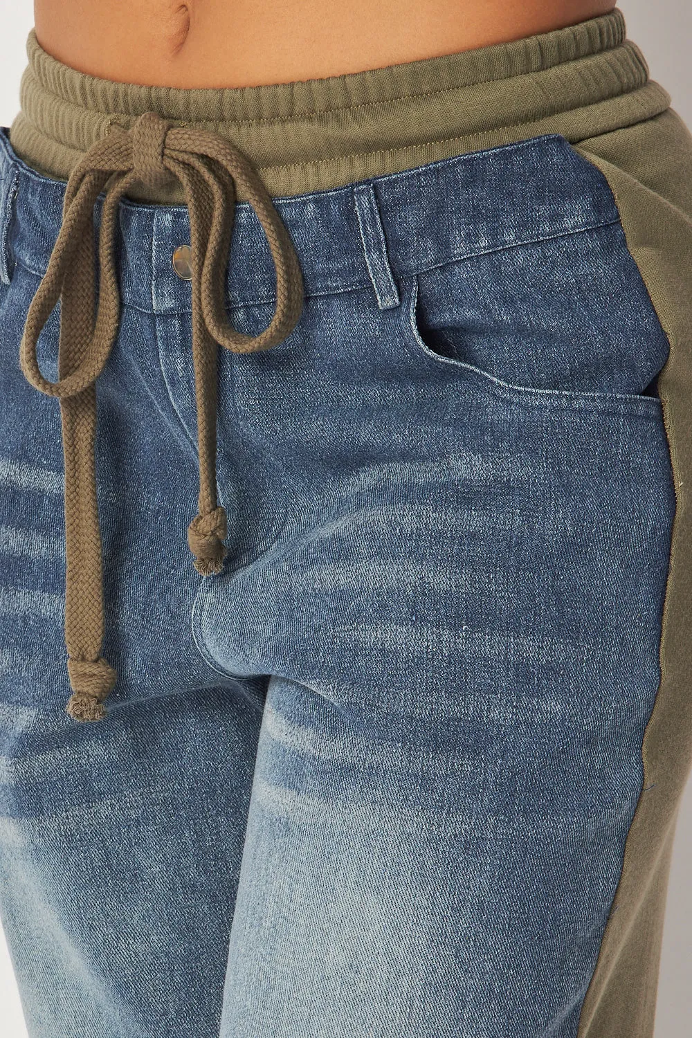 April Straight Leg Denim Jean Sweatpants