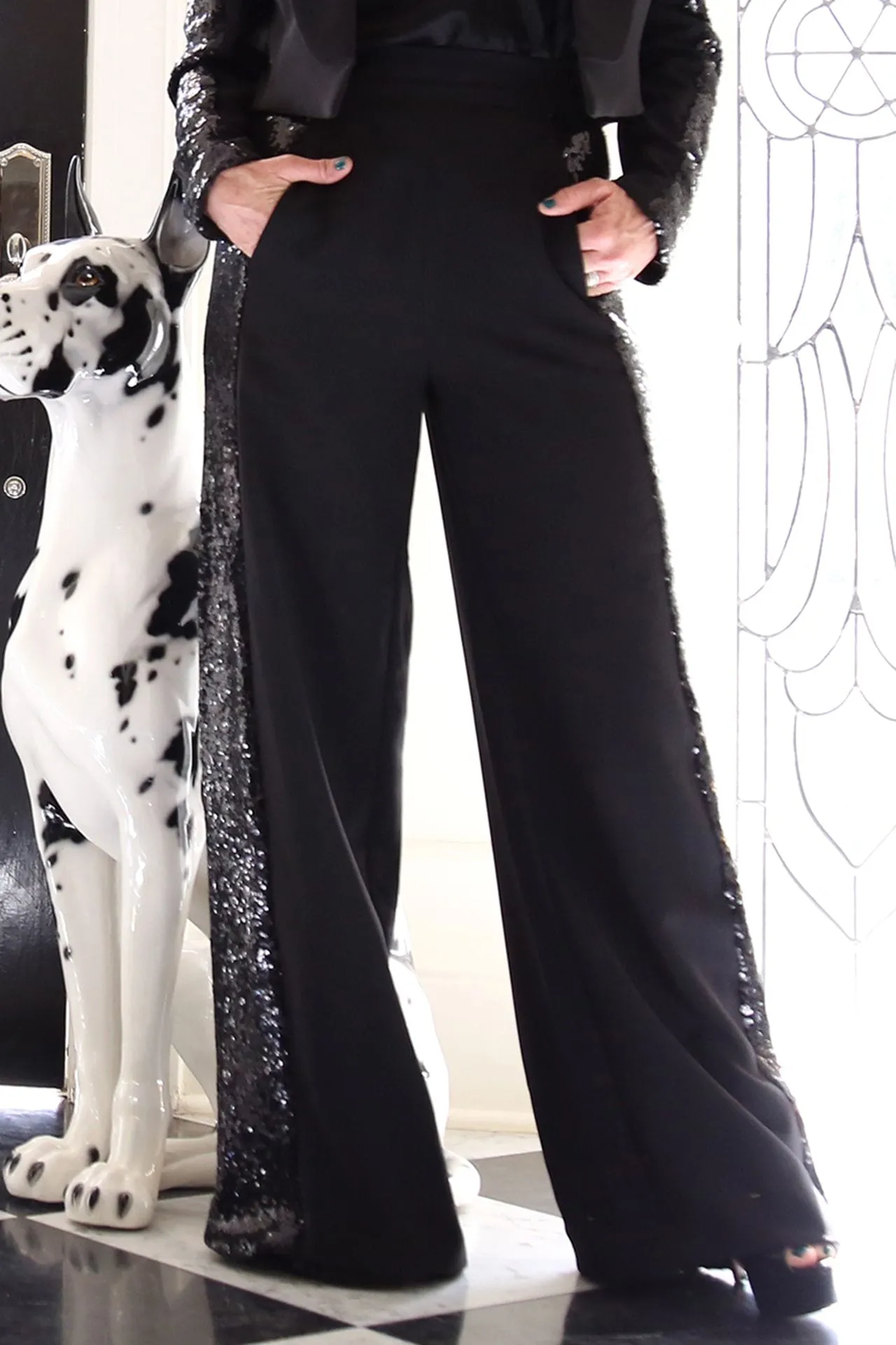 As Seen on Kyle Richards - Black Suit Pant