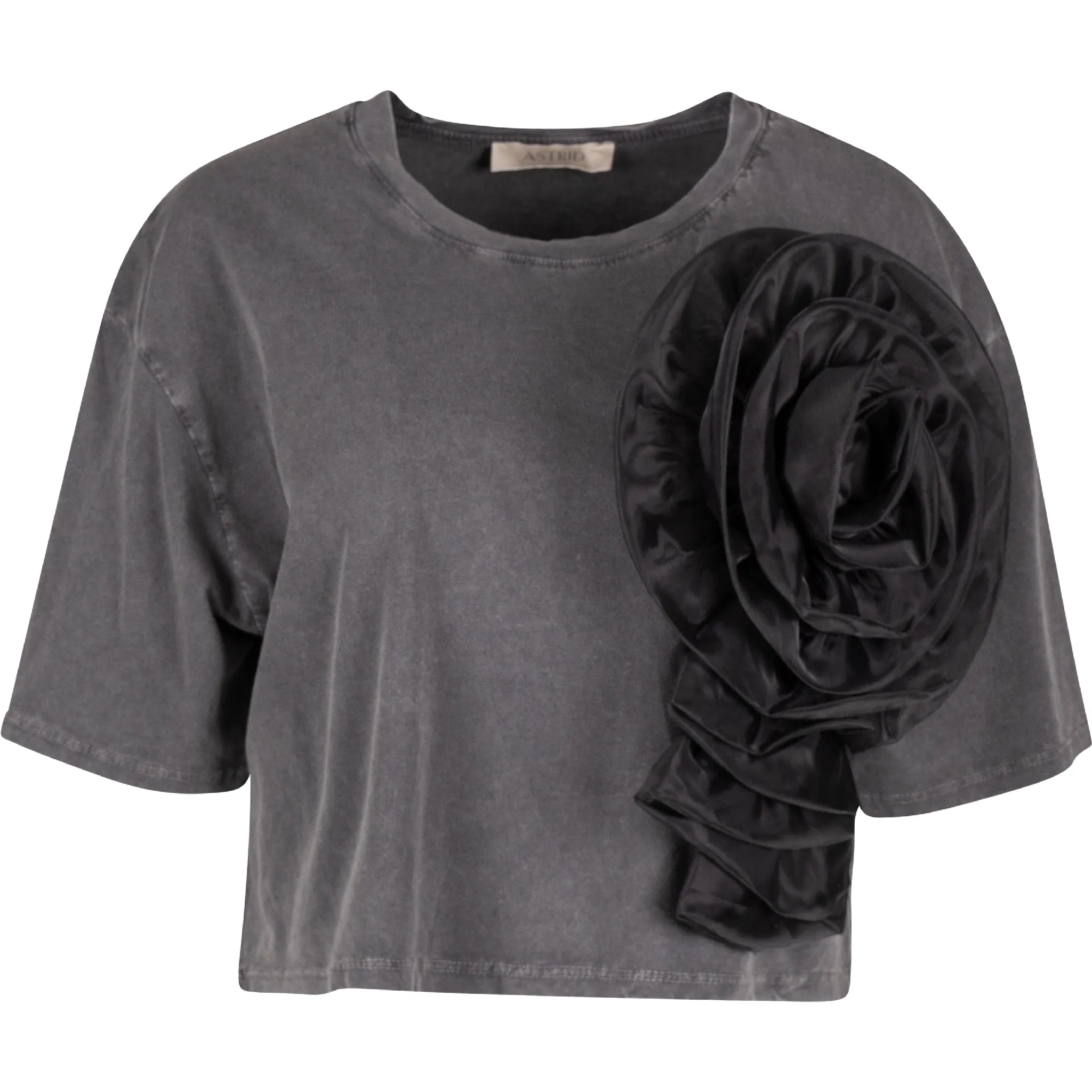 Astrid  Women's Light Knit Top  Washed Black