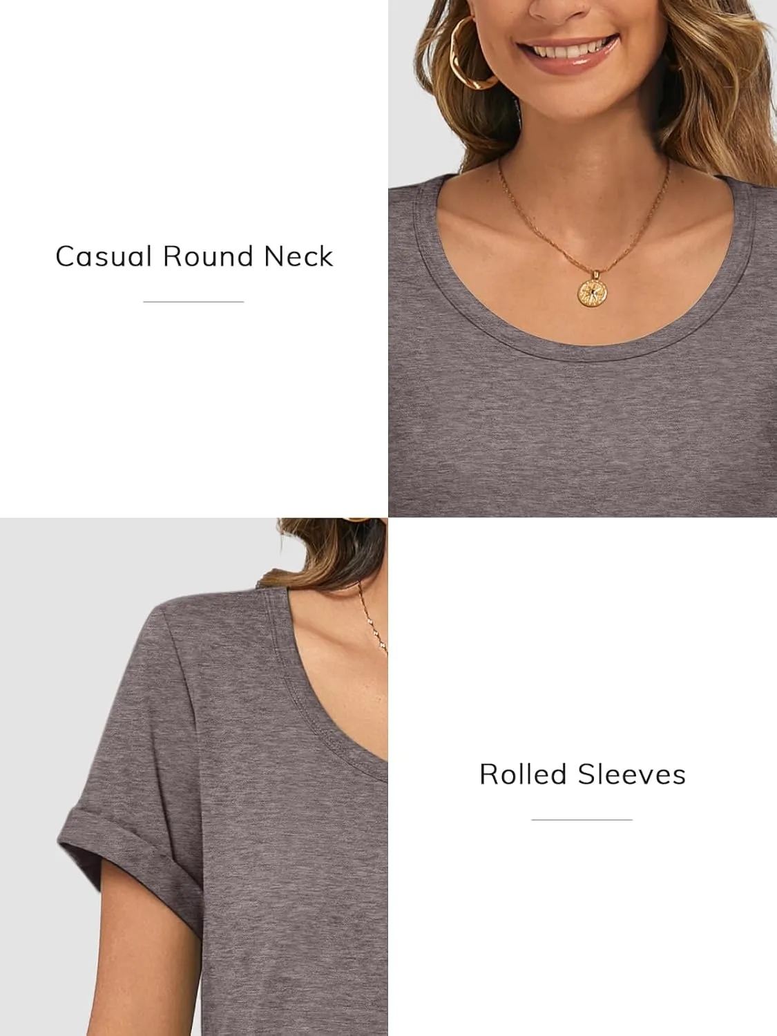 ATHMILE T Shirts Short Sleeve Scoop Neck Tees for Women Fashion Tops Trendy Casual Summer Outfits Clothes 2025