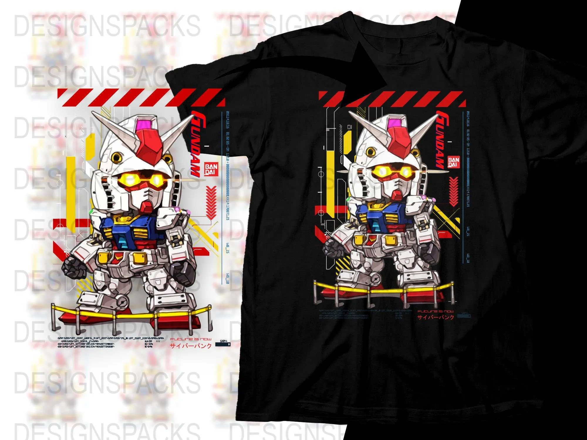 Awesome Gundam Character Graphic Png Digital Download