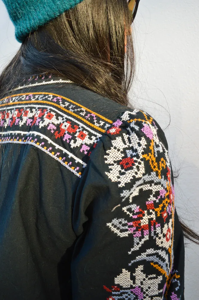Ba&sh Caloe Navy Blouse
