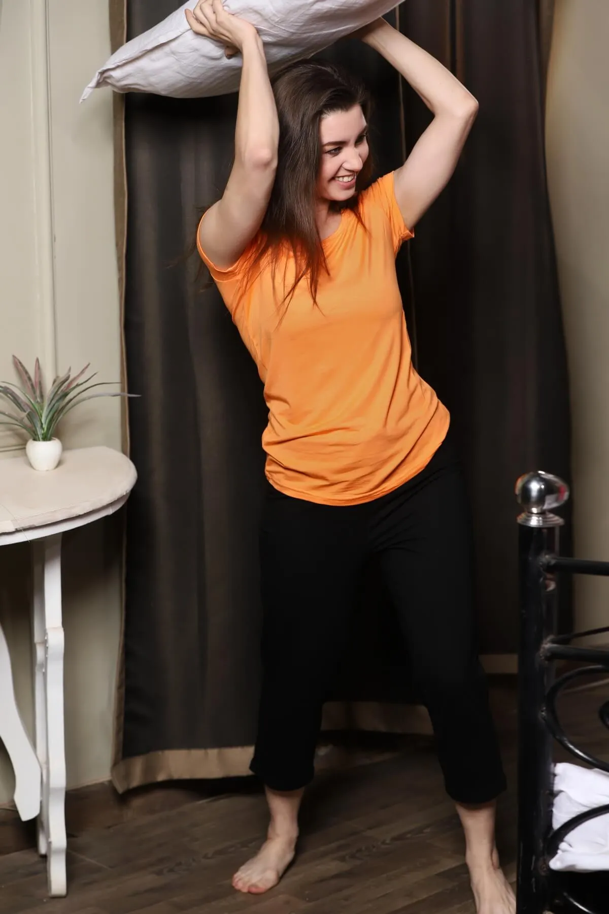 Bamboology Trends Bamboo Fabric Half Sleeves T-Shirt | Papaya