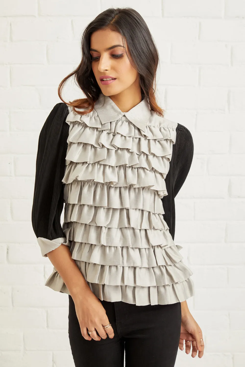 Beautifully Crafted Ruffled Blouse