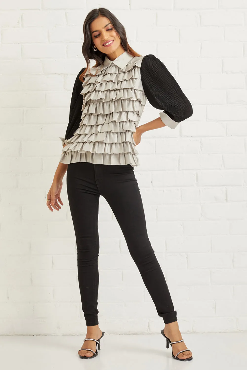 Beautifully Crafted Ruffled Blouse