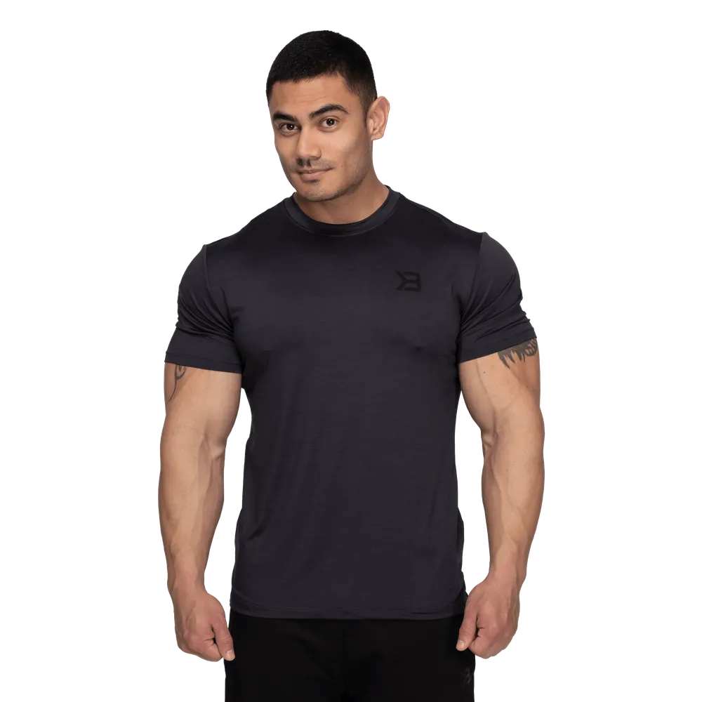 BETTER BODIES ESSEX STRIPE TEE (Graphite Melange) - ملابس رياضية