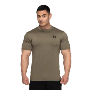 BETTER BODIES ESSEX STRIPE TEE (Washed Green Melange) - ملابس رياضية
