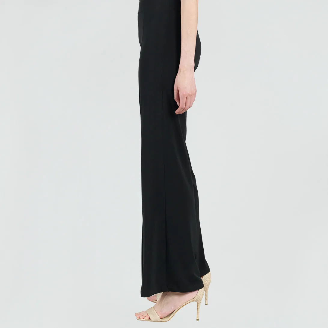 Black Kick Front High Slit Pant