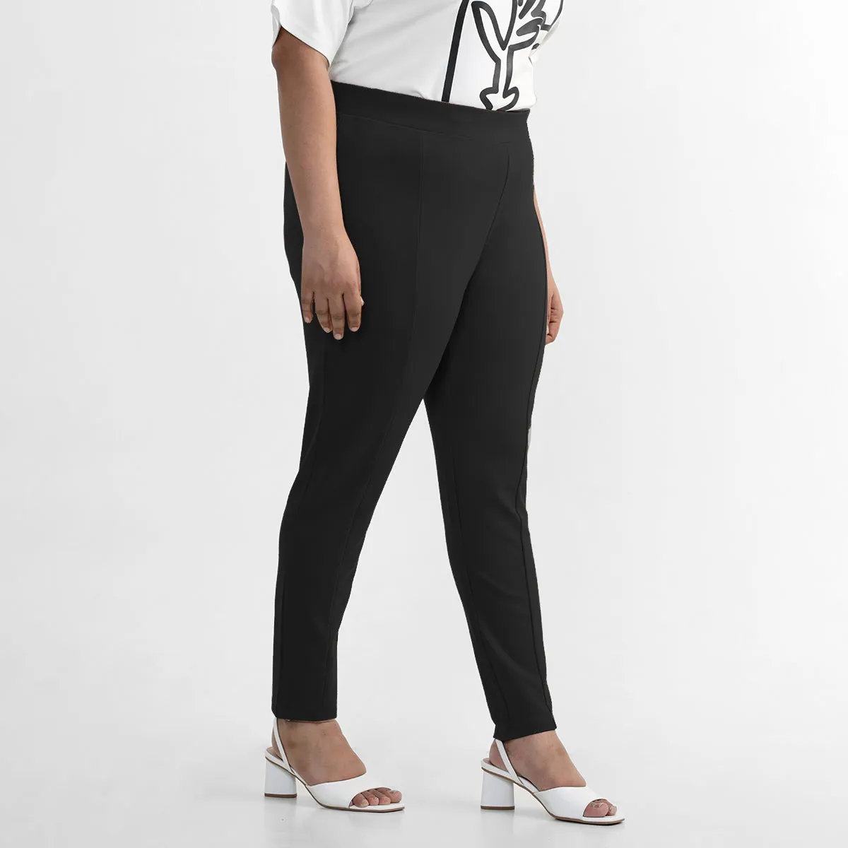 Black Plus Size 4-way Stretch Leggings