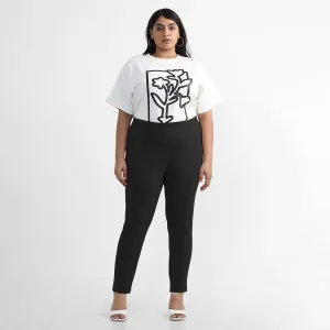 Black Plus Size 4-way Stretch Leggings