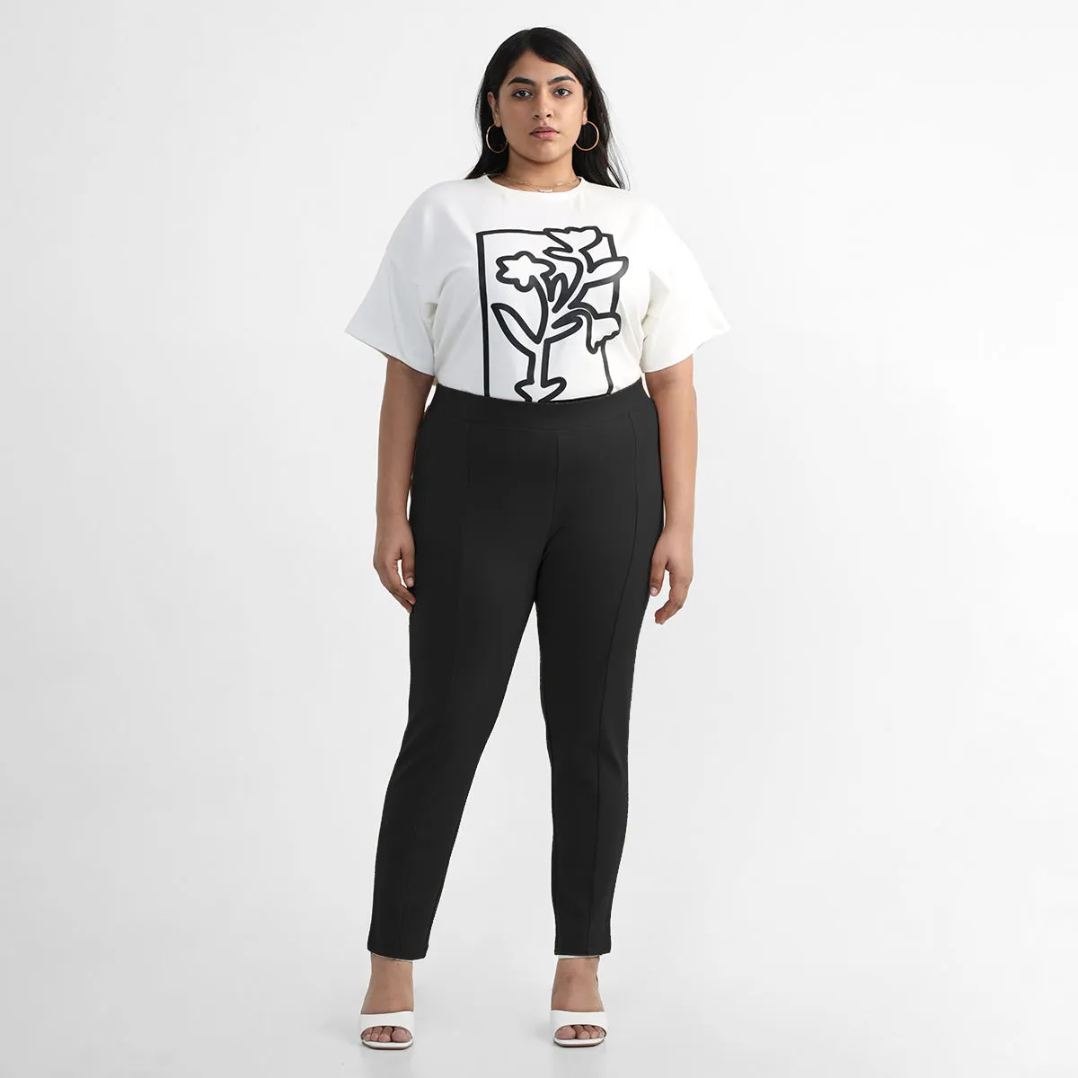 Black Plus Size 4-way Stretch Leggings