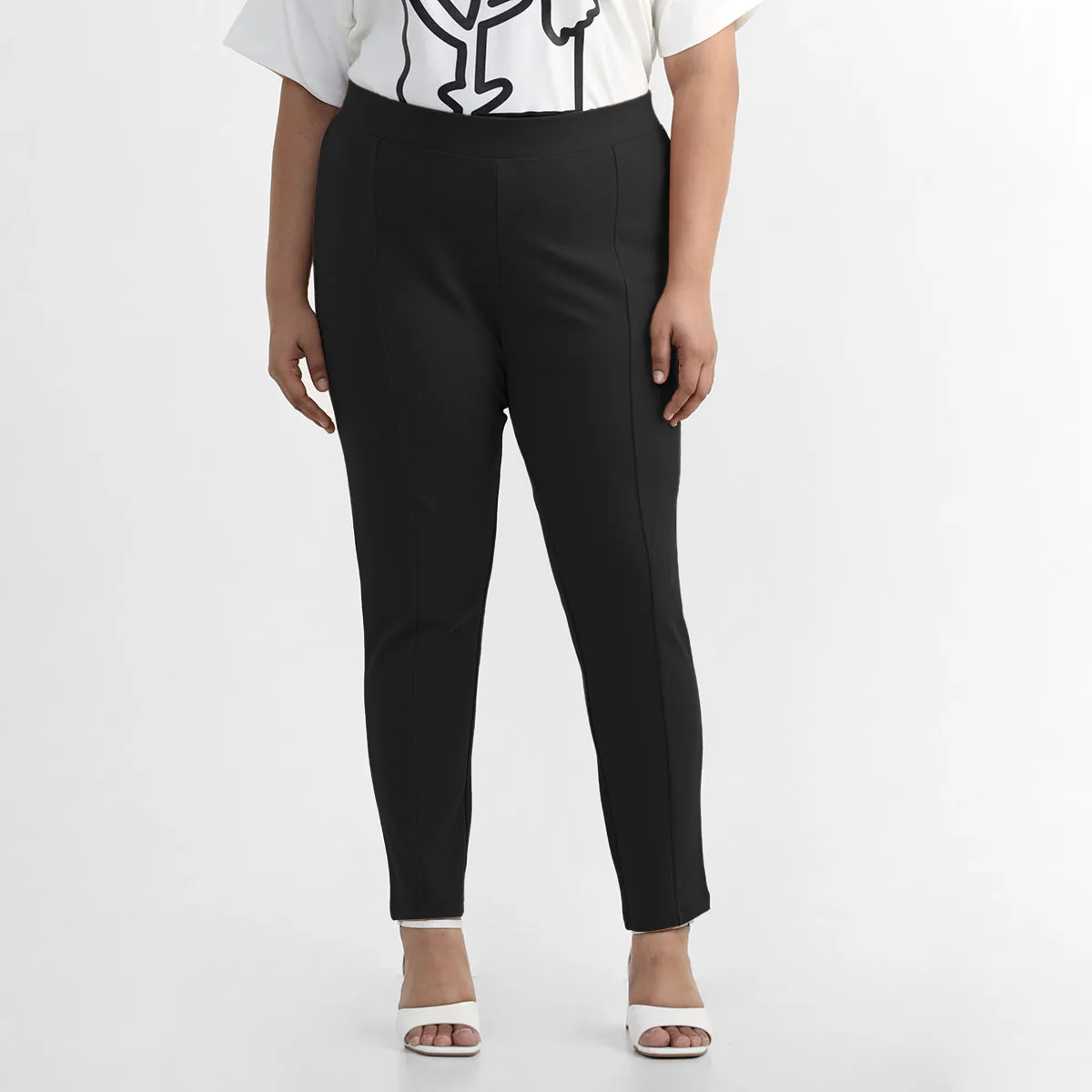 Black Plus Size 4-way Stretch Leggings